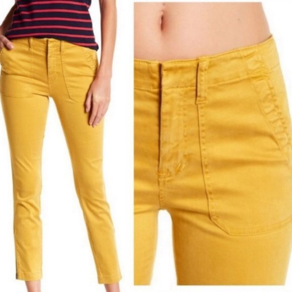 J. Crew Skinny Mustard yellow Stretch Cargo pants